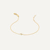 14 Karat Gold with Diamond Bezel Set Diamond Bracelet (0.03 ct) - 5