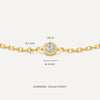 14 Karat Gold with Diamond Bezel Set Diamond Bracelet (0.03 ct) - 6