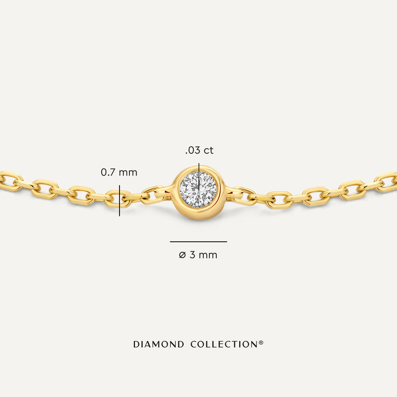 Bezel Set Diamond Bracelet (0.03 ct)