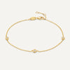 14 Karat Gold with Diamonds Satellite Bezel Set Diamond Bracelet (0.06 ct) - 1