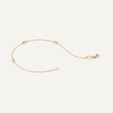 14 Karat Gold with Diamonds Satellite Bezel Set Diamond Bracelet (0.06 ct) - 6