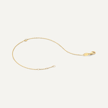 14 Karat Gold with Diamond Bold Bezel Set Diamond Bracelet (0.03 ct) - 7