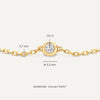 14 Karat Gold with Diamond Bold Bezel Set Diamond Bracelet (0.03 ct) - 6