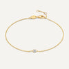 14 Karat Gold with Diamond Diamond Bracelet (0.05 ct) - 1