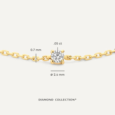 14 Karat Gold with Diamond Diamond Bracelet (0.05 ct) - 5