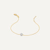 14 Karat Gold with Diamonds Diamond Halo Bracelet (0.04 ct) - 5