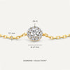 14 Karat Gold with Diamonds Diamond Halo Bracelet (0.04 ct) - 6