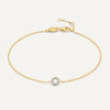 14 Karat Gold with Diamonds Diamond Open Halo Bracelet (0.03 ct) - 1