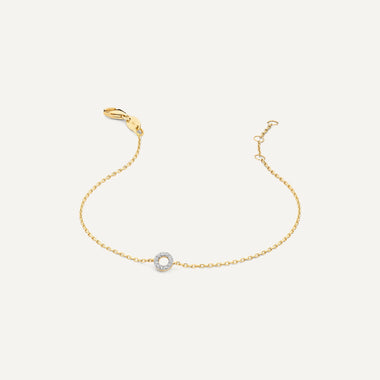14 Karat Gold with Diamonds Diamond Open Halo Bracelet (0.03 ct) - 5