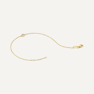 14 Karat Gold with Diamonds Diamond Open Halo Bracelet (0.03 ct) - 7