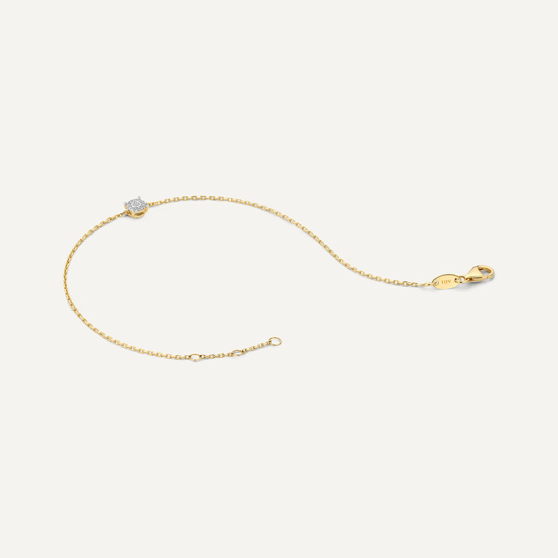 Four Prong Diamond Halo Bracelet (0.04 ct)