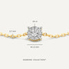 14 Karat Gold with Diamonds Four Prong Diamond Halo Bracelet (0.04 ct) - 6