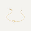 14 Karat Gold with Diamond Diamond Open Heart Bracelet (0.01 ct) - 2