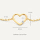Pulsera de Corazón Abierto con Diamante (0.01 ct)