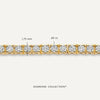 Oro de 14 Quilates con Diamantes Pulsera de Tenis con Diamantes (0.89 ct) - 7
