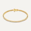 14 Karat Gold with Diamonds Bezel Set Diamond Tennis Bracelet (0.41 ct) - 1