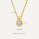 Bezel Set Diamant Linked Pendant Ketting (0.02 ct)
