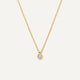 Bezel Set Diamant Linked Pendant Ketting (0.02 ct)