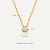 14 Karat Gold with Diamond Bold Bezel Set Diamond Pendant Necklace (0.05 ct) - 7