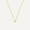 14 Karat Gold with Diamond Bold Bezel Set Diamond Pendant Necklace (0.05 ct) - 1