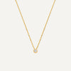 Collier Pendentif Epais Bezel Diamant (0.05 ct)