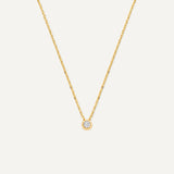 Bold Bezel Set Diamond Pendant Necklace (0.05 ct)