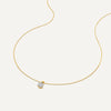 14 Karat Gold with Diamonds Six Prong Diamond Cluster Linked Pendant Necklace (0.10 ct) - 6