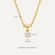 Collier Pendentif Six Prong Lié Diamant (0.05 ct)