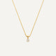Collier Pendentif Six Prong Lié Diamant (0.05 ct)
