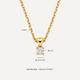 Four Prong Diamant Linked Anhänger Halskette (0.05 ct)