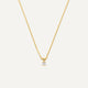 Four Prong Diamant Linked Anhänger Halskette (0.05 ct)