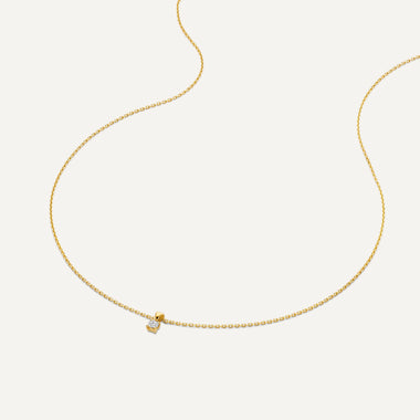 585er Gold mit Diamant Four Prong Diamant Linked Anhänger Halskette (0.07 ct) - 6