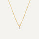 Four Prong Diamant Linked Anhänger Halskette (0.08 ct)