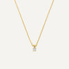 Collier Pendentif Four Prong Lié Diamant (0.08 ct)