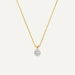 Diamond Cluster Linked Pendant Necklace (0.15 ct)