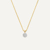 Diamond Cluster Linked Pendant Necklace (0.15 ct)
