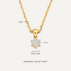 585er Gold mit Diamant Six Prong Diamant Linked Anhänger Halskette (0.10 ct) - 6