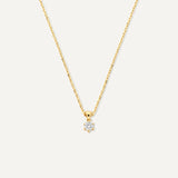 Six Prong Diamond Linked Pendant Necklace (0.10 ct)