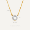14 Karat Gold with Diamonds Diamond Open Halo Pendant Necklace (0.05 ct) - 6