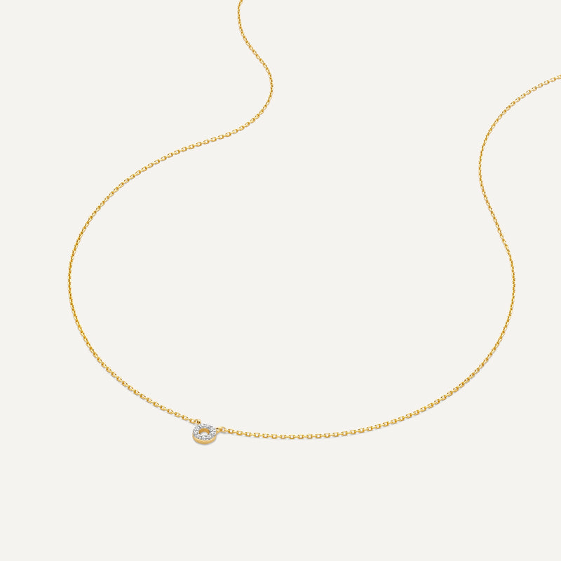 Diamond Open Halo Pendant Necklace (0.05 ct)