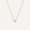 14 Karat Gold with Diamonds Diamond Open Halo Pendant Necklace (0.05 ct) - 1