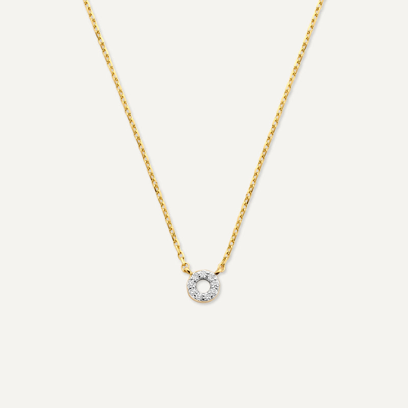 Diamond Open Halo Pendant Necklace (0.05 ct)