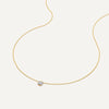 14 Karaat Goud met Diamanten Four Prong Diamant Halo Pendant Ketting (0.05 ct) - 6