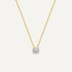 Four Prong Diamant Halo Pendant Ketting (0.05 ct)