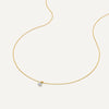 14 Karat Gold with Diamonds Diamond Halo Linked Pendant Necklace (0.05 ct) - 6