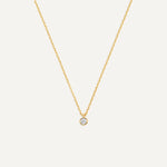 Collier avec pendentif entrelacé diamant serti clos (0,01 ct)