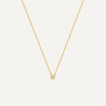 Bold Bezel Set Diamond Pendant Necklace (0.03 ct)