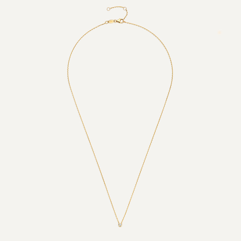 Collier Pendentif Epais Bezel Diamant (0.03 ct)