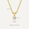 Oro de 14 Quilates con Diamante Six Prong Diamond Linked Pendant Necklace (0.07 ct) - 6