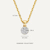 Oro de 14 Quilates con Diamantes Collar de Eslabones con Colgante de Racimo de Diamantes (0.08 ct) - 8